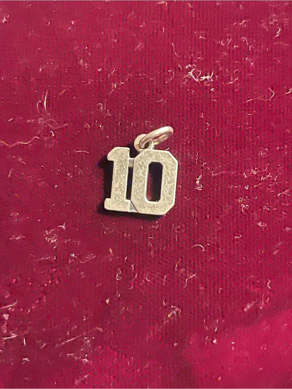 James Avery Silver '10' Number Charm RETIRED